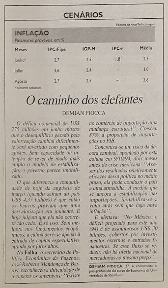 Demian Fiocca coluna Folha de São Paulo